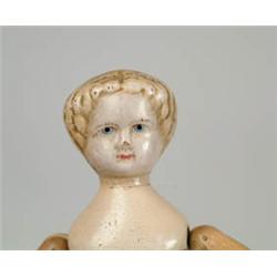 11-1/2" MASON TAYLOR JOINTED WOOD DOLL.