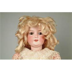 COLOSSAL 42" A.M. BISQUE SOCKET HEAD DOLL.