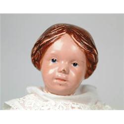 14  CARVED HAIR CHARACTER SCHOENHUT GIRL