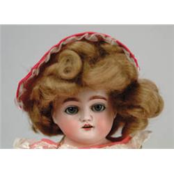18-1/2" BISQUE (TURNED) SHOULDER HEAD DOLL.