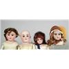 Image 1 : LOT OF 3 BISQUE SHOULDER HEAD DOLLS & 1 HEAD.  