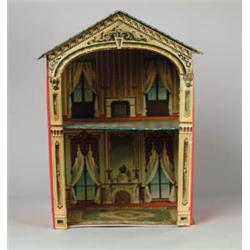 MCLAUGHLIN BROTHERS LITHO PAPER TWO-STORY ROOM SETTING.   