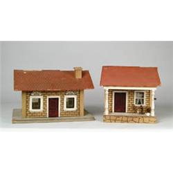 PAIR OF SCHOENHUT HOUSES.