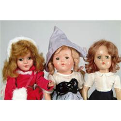 LOT OF 6 COMPOSITION DOLLS.