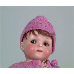 9" ARMAND MARSEILLE BISQUE SOCKET HEAD DOLL.