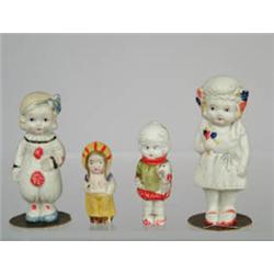 LOT OF APPROX. 17 STONE BISQUE DOLLS.