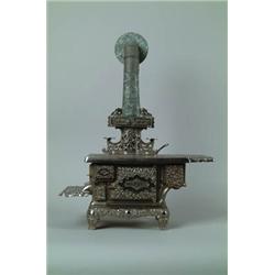 EXCELLENT NICKEL PLATED MARVEL TOY STOVE.