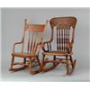 Image 1 : 2 CHILD'S PRESS-BACK ROCKING CHAIRS.  