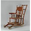 Image 1 : CHILD'S OAK COMBINATION HIGH CHAIR AND ROCKING CHAIR.