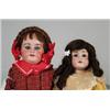 Image 1 : LOT OF TWO GERMAN BISQUE SHOULDER HEAD DOLLS WITH KID BODIES.