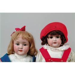 LOT OF 2 GERMAN BISQUE DOLLS.