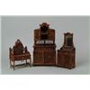 Image 1 : OUTSTANDING THREE PIECE CHILD'S JIGSAW DOLLS FURNITURE SET.