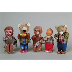 LOT OF 5 JAPANESE W/UP FIGURES.   