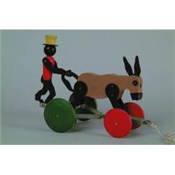 TOY TINKERS BLACK PULL TOY.