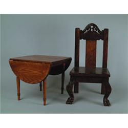 LOT OF TWO PIECES OF DOLL FURNITURE.