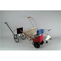 LOT OF FOUR DOLL STROLLERS.