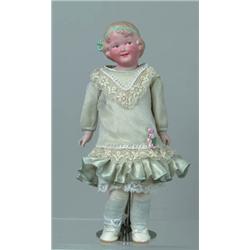 10" BISQUE SHOULDER HEAD DOLL. 