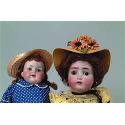 LOT OF 2 GERMAN BISQUE DOLLS.