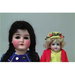 LOT OF 2 GERMAN BISQUE DOLLS.