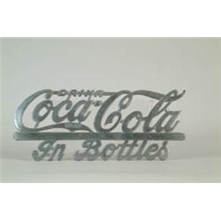 COCA-COLA ALUMINUM DIE-CUT SIGN.