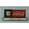Image 1 : LIGHT UP COUNTER COKE CLOCK AND ADVERTISING SIGN.