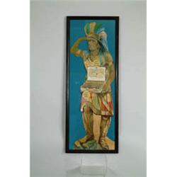 CARDBOARD CIGAR STORE INDIAN STANDUP DISPLAY.