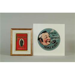 LOT OF TWO PRINCE ALBERT TOBACCO SIGNS.