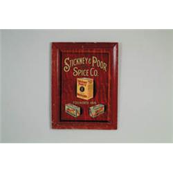STICKNEY & POOR SPICE CO. TIN SIGN.