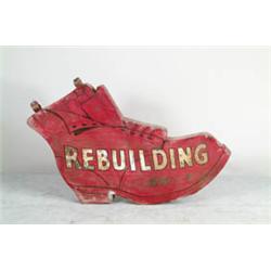 SHOE REPAIR FIGURAL TRADE SIGN.