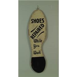 SHOE REPAIR TRADE SIGN.