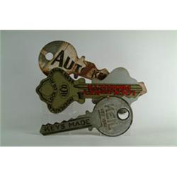 LOT OF 3 LOCKSMITH OR HARDWARE STORE TRADE SIGNS.