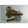 Image 1 : LOT OF 3 LOCKSMITH OR HARDWARE STORE TRADE SIGNS.