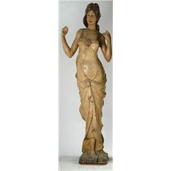 CARVED WOOD CARNIVAL FIGURE  