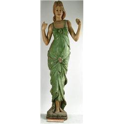CARVED WOOD CARNIVAL FIGURE.  