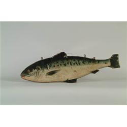 WOOD FISH TRADE SIGN.
