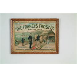 FRANCIS FROST CO. TIN PAINT SIGN.