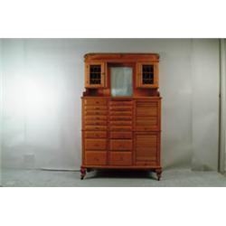 OUTSTANDING OAK VICTORIAN MULTI-DRAWER DENTAL CABINET.