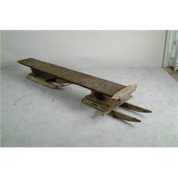 LARGE DOUBLE RUNNER SLED.