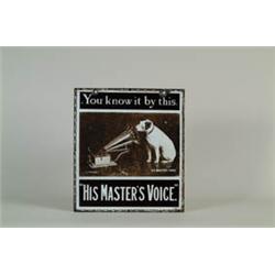 RARE RCA VICTOR PHONOGRAPH PORCELAIN SIGN. 