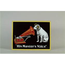 RARE PORCELAIN SIGN FOR RCA VICTOR RECORDS.