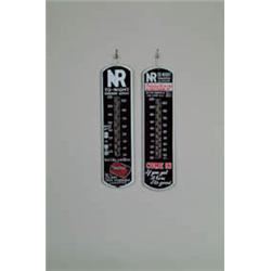 TWO PORCELAIN THERMOMETERS FOR N.R. NATURE'S REMEDY.