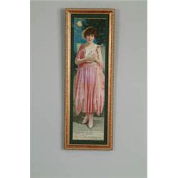 LITHO ROLL DOWN POMPEIAN BEAUTY LITHO DATED 1921.