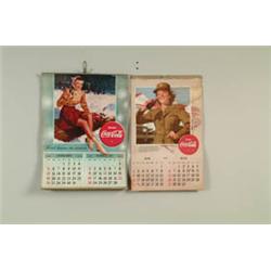 LOT OF 2 COCA-COLA CALENDARS.