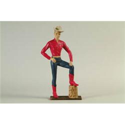 LEVI'S TYPE COWBOY DISPLAY FIGURE.