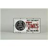 Image 1 : ANTIQUE PORCELAIN SIGN ADVERTISING "THE TIMES".