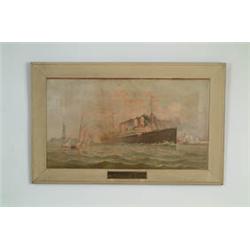 S.S. DEUTSCHLAND STEAMSHIP SIGN.