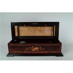 17-1/4" CYLINDER SWISS MUSIC BOX.