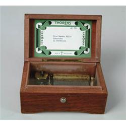 2-1/2" THORENS CYLINDER MUSIC BOX.