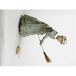 MARTIN MAID WITH BROOM CHASING MOUSE.