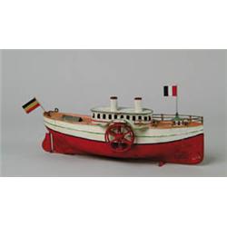 GERMAN SIDE WHEELER LAKE BOAT.